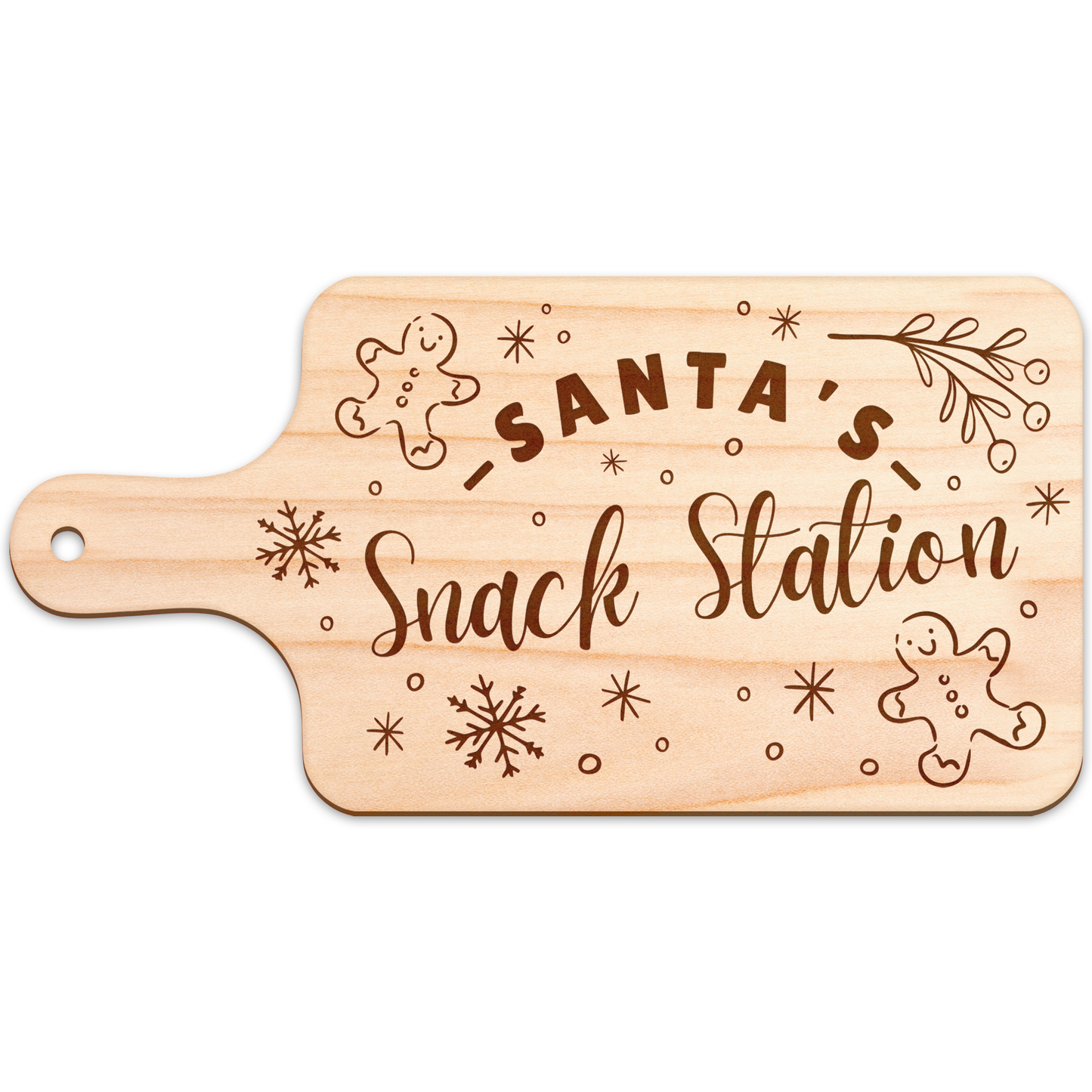 Santa Snack Station Board 1: Christmas Eve Tradition Treat Tray for Santa | Custom Christmas Milk & Cookies Plate | Keepsake Gift For Kids