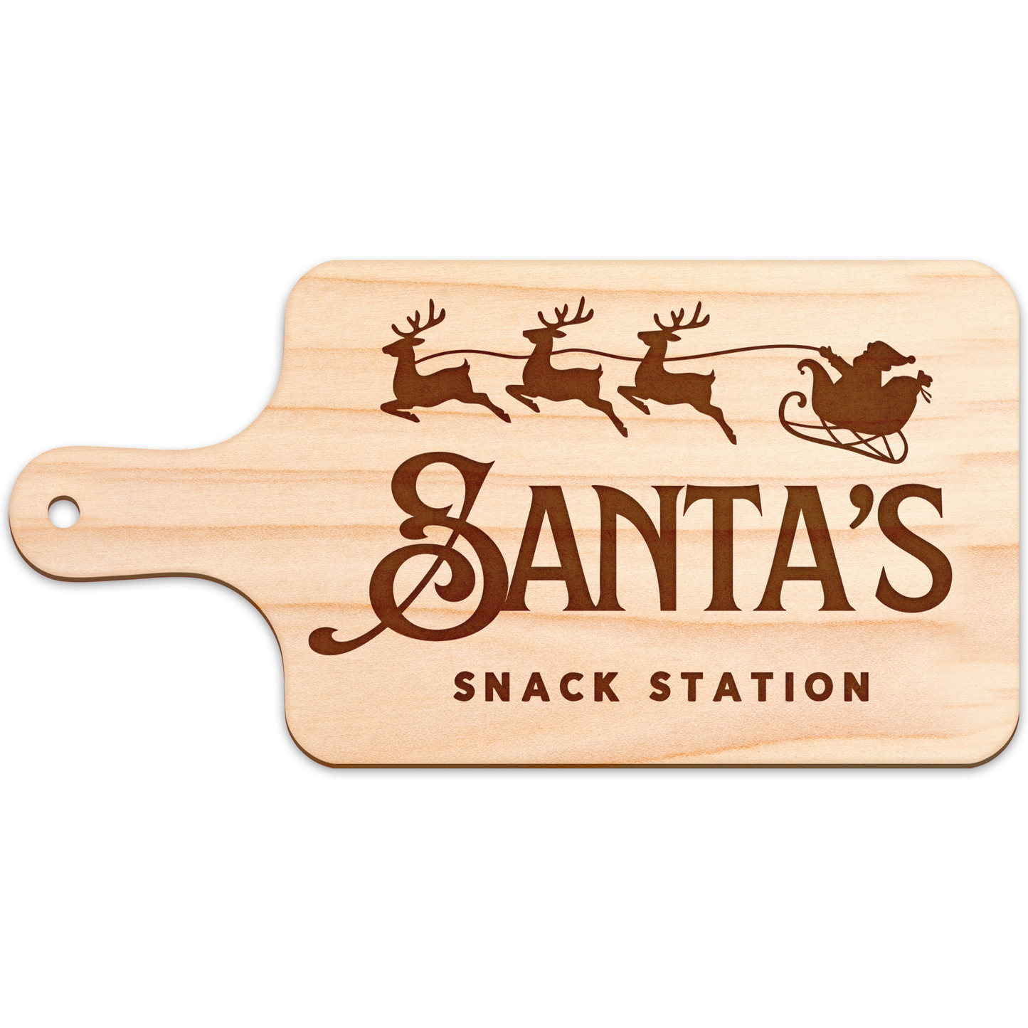 Santa Snack Station Board 2: Christmas Eve Tradition Treat Tray for Santa | Custom Christmas Milk & Cookies Plate | Keepsake Gift For Kids