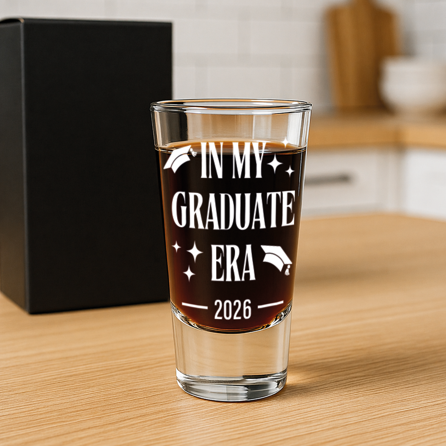 Personalised Graduation Gift | In My Graduate Era Shot Glass | Custom Year | Fun Graduation Gift | Graduate Keepsake For Her