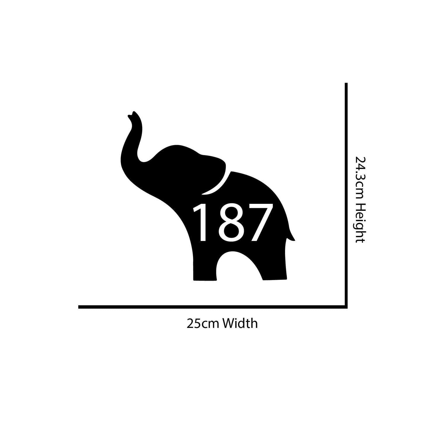 Elephant Wheelie Bin Sticker Personalised House Number Dustbin Wheely Bin, Custom Bin Sticker, Elephant Lover