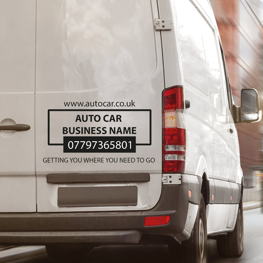 Business Car Information Sticker Company Van Business Name Website Car Window Advertising