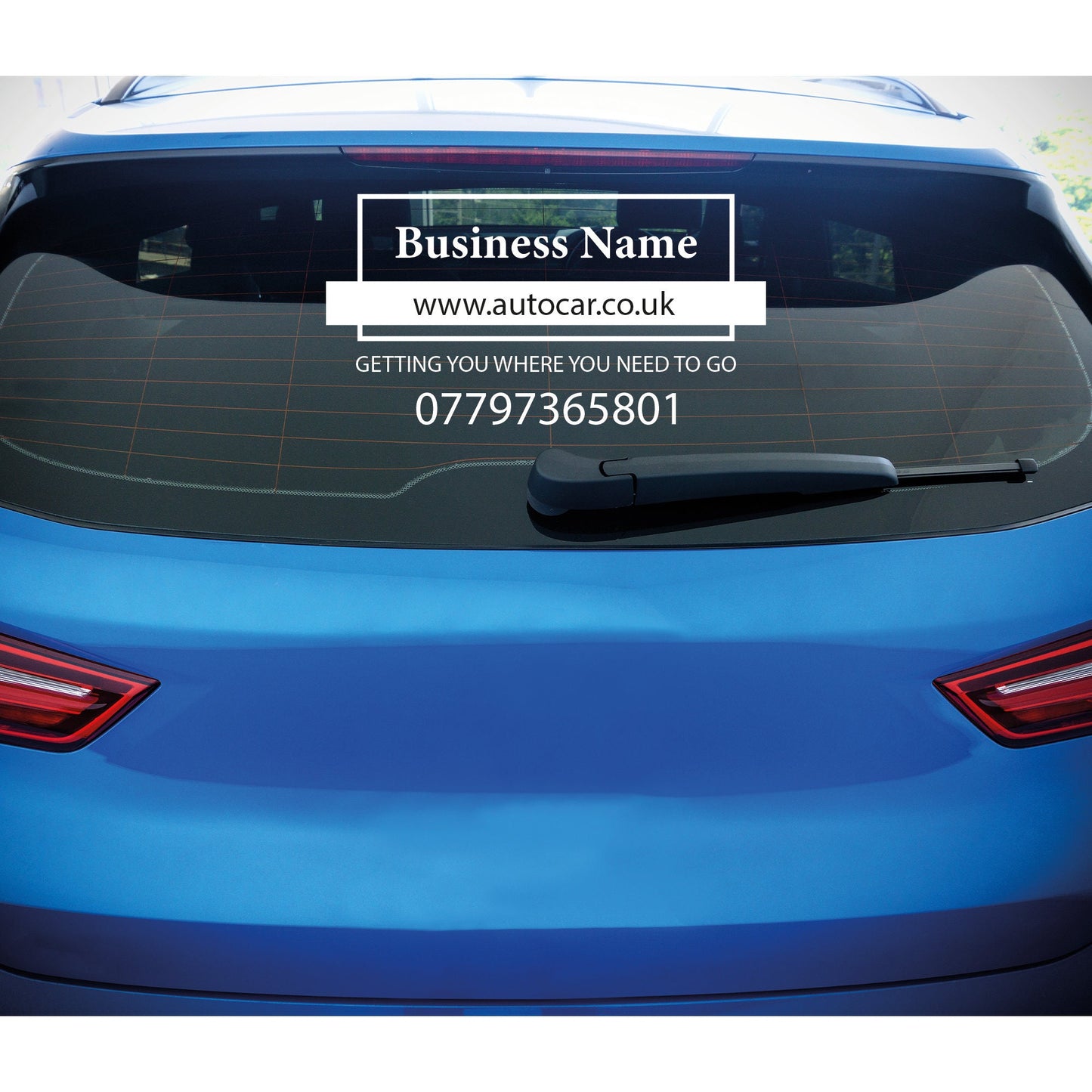 Car Advertising Business Information Van Sticker Company Window Business Number Name Website Car Window