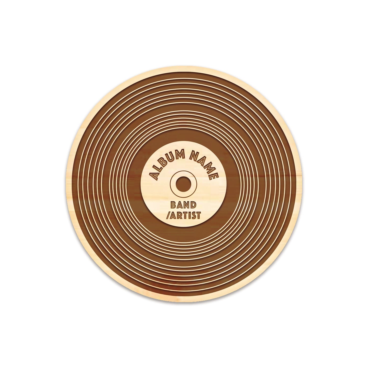 Personalised Vinyl Record Coaster - Any Album & Artist/Band Engraved Music Coaster Gift Set For Music Lover