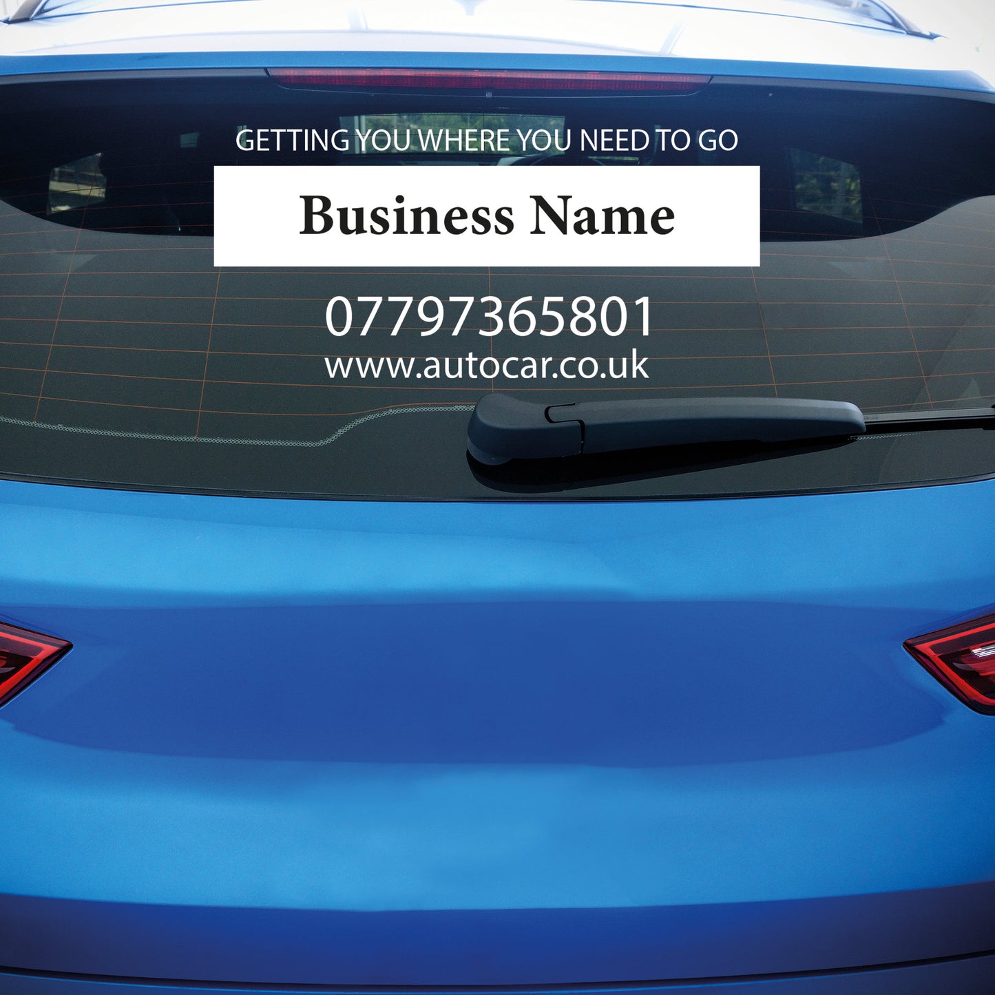 Car Business Information Van Business Name Website Rear Window Vinyl Sticker Car Advertising