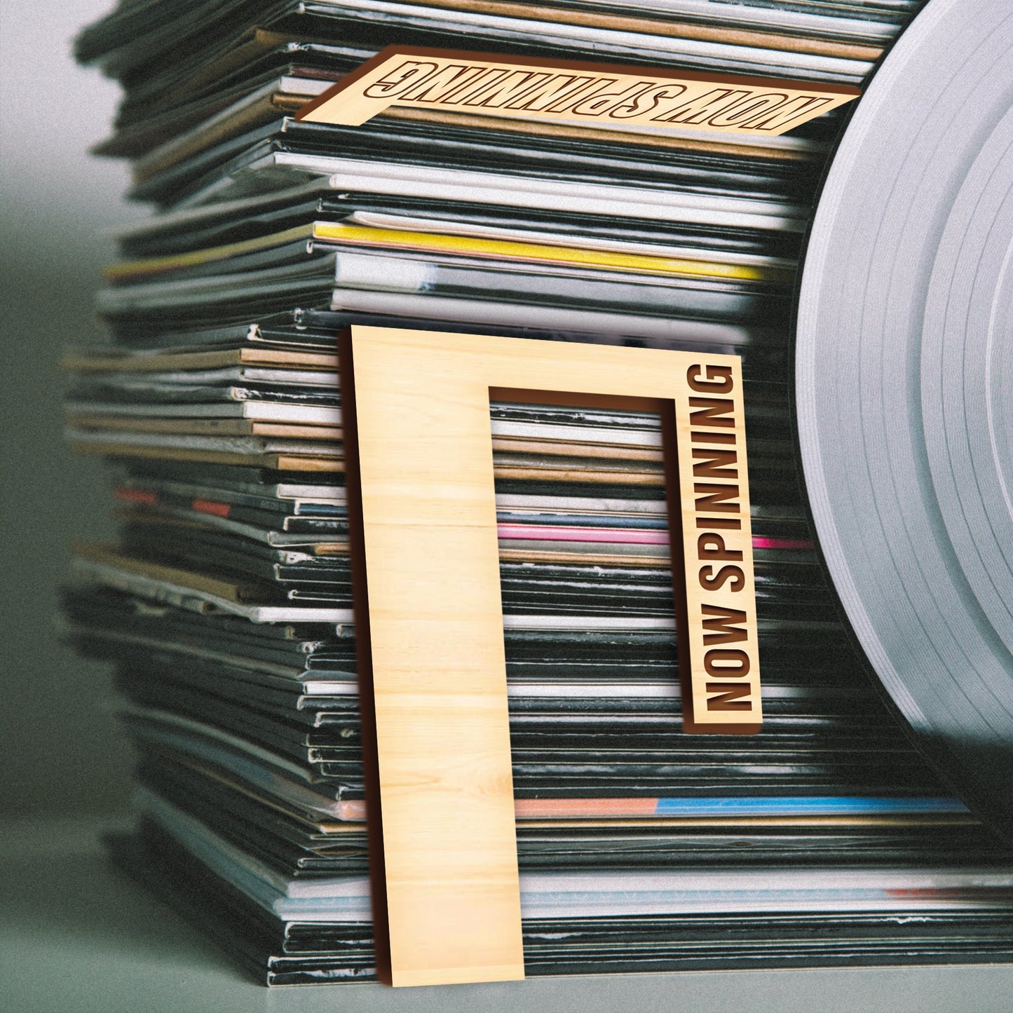 Now Playing Divider For Vinyl Records - Now Spinning Place Holder Label, Retro Aesthetic, Turntable LP Storage, Record Player Accessory