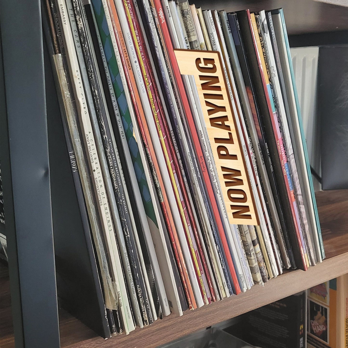 Now Playing Divider For Vinyl Records - Now Spinning Place Holder Label, Retro Aesthetic, Turntable LP Storage, Record Player Accessory