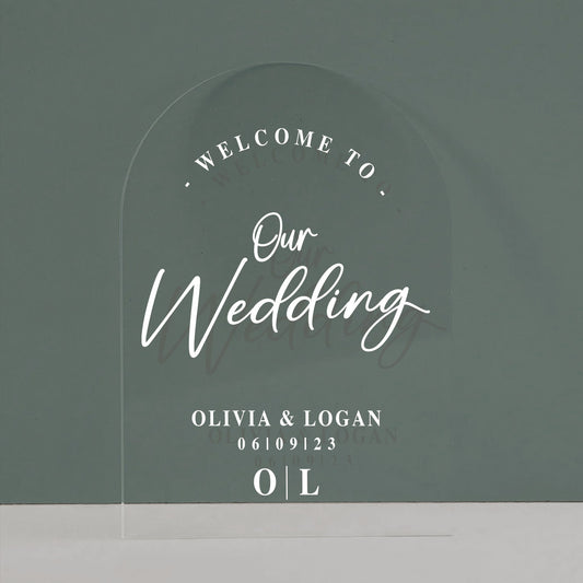 Welcome Wedding Sign - Personalised Modern Welcome Sticker Decal For DIY Wedding Sign, Personalised Wedding Decor, Custom Greeting Sign