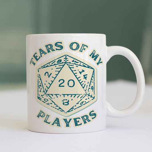 Tears Of My Players Mug - DnD Mug, Funny Dungeons And Dragons Gift, D20 Mug, Dungeon Master Mug, Dnd Gift, DnD Accessory, DM Mug, RPG Gift