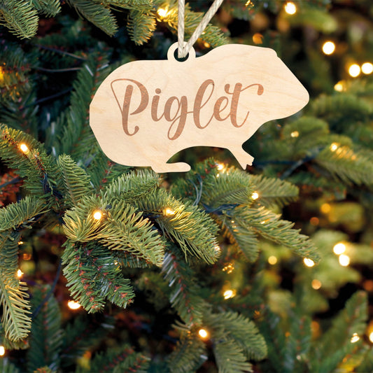 Guinea pig Gift Tag Personalised Name Christmas Bauble Name Christmas Ornament Custom Tree Decor