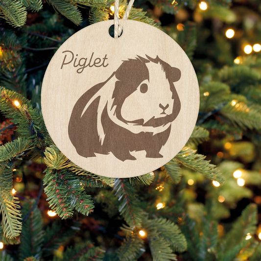 Guinea pig Personalised Name Gift Tag Christmas Bauble Name Christmas Ornament Custom Tree Decor