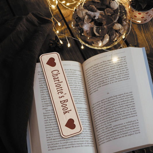 Personalised Bookmark - Custom Message Bookmark Gift, Unique Wooden Book Gift For Book Lovers & Readers, Personalised Message Name Engraving