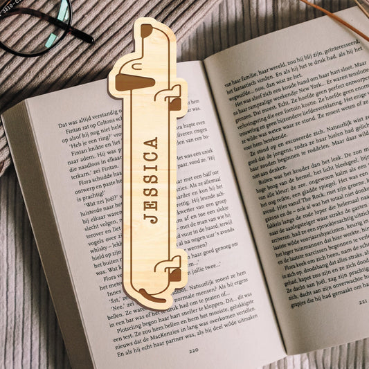 Personalised Sausage Dog Bookmark - Custom Funny Cute Bookmark, Dachshund Lover Gift, Dog Lover, Unique Book Accessory, Bookworm Present