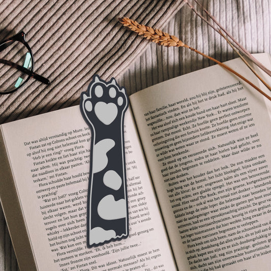 Cat Paw Bookmark - Acrylic Cat themed Bookmark Place Holder, Book & Cat Lover Gift, Funny Cut Cat Gift, Book Gift For Crazy Cat Lady