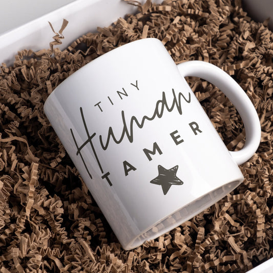 Tiny Human Tamer Mug for Teachers: Teacher Appreciation Gift, Classroom Humour Mug, Unique End-of-Year Present, Christmas Gift For Teachers