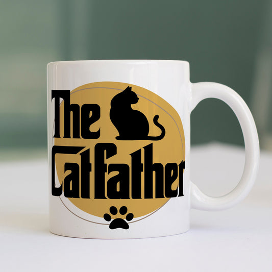 The Catfather Mug - For Cat Dads, Cat Lover's Gift, Pet Parent Present, Funny Cat Dad, For Him - Father's Day, Birthday, Or Christmas Gift