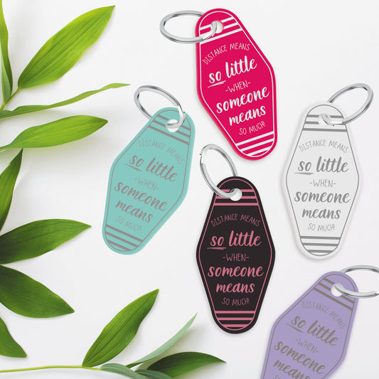 Long Distance Relationship Keyring: Long Distance Quote, Perfect Gift for Couples Apart, Ideal For Valentine's Day or Anniversaries