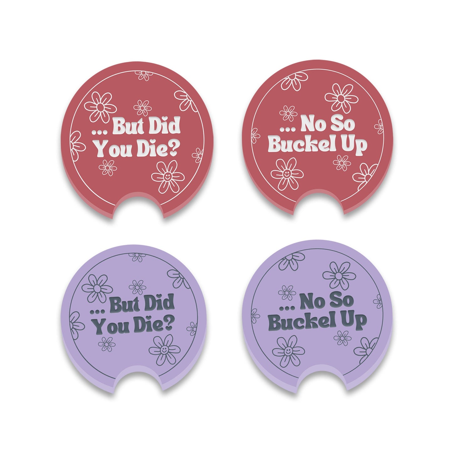 But Did You Die Car Coaster Set: No, so buckle up car drinks coaster, Girly Car Accessory, Car Lover, Bad Driver Gift, Cute Gift For Her