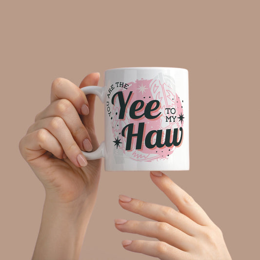 Yee To My Haw Mug: Western-Style Love Gift for Her or Him, Funny Valentine's Gift, Cowboy Boots, Yeehaw, Couple's Mug, Cowboy-Themed Gift