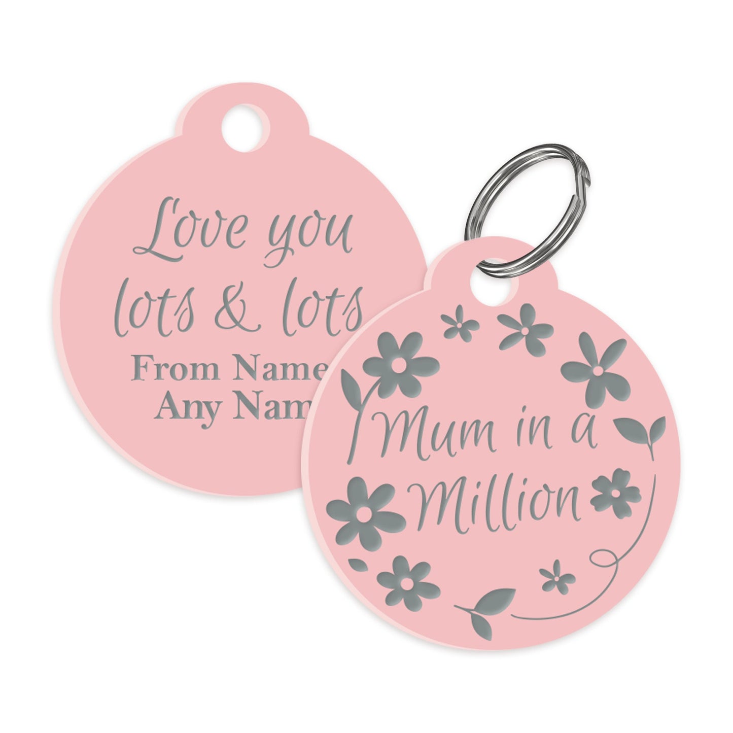 Mum In A Million Keyring: Personalised Acrylic Keychain, Meaningful Mother's Day Gift, Mum Appreciation Quote, Cute Present For Mum