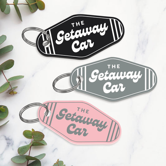 Getaway Car - Retro Keyring: Girly Car Accessory, Acrylic Motel-style Keychain, Vintage Vibes, Unique Gift Idea, Song Inspired Keychain
