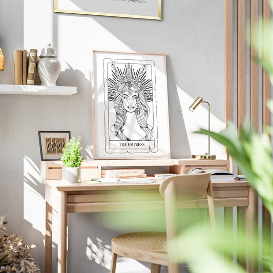 The Empress Tarot Card Poster, Tarot Design, The Empress Card, Tarot Poster, Psychic Painting Print, Tarot Wall Art