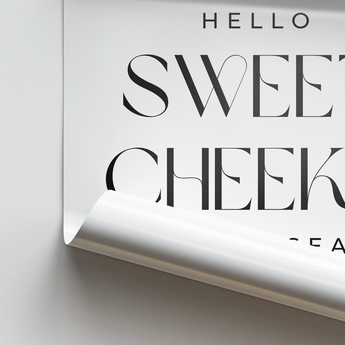 Sweet Cheeks - Nouveau Poster: Unique Bathroom Print, Toilet Poster, Bathroom Wall Art, Toilet Bathroom Poster, Cool Funny Home Decor