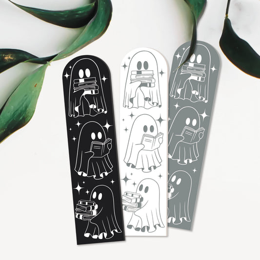 Ghost Bookmark - Acrylic: Engraved Ghost Bookmark Gift, Autumnal, Fall Book Accessory For Book Lovers & Readers, Cute Halloween Book Gift
