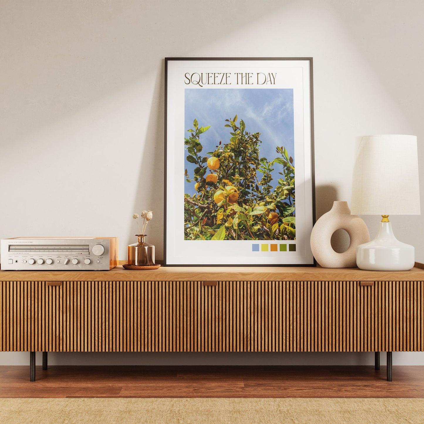 Squeeze The Day Picture Design Poster, Home Decor, Positivity Poster, Wall Art, Poster For Home, Summer Vibes, Fun Poster