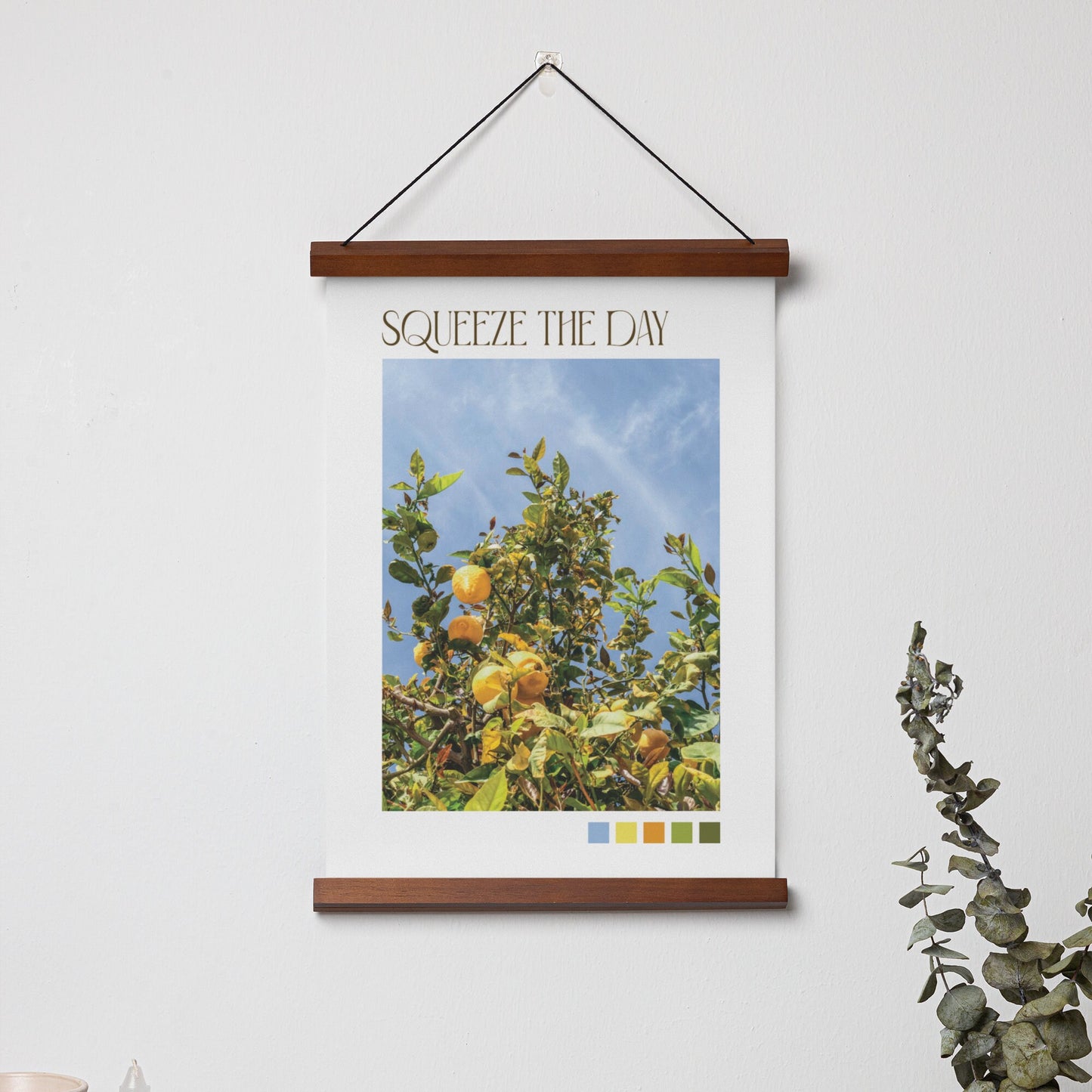 Squeeze The Day Picture Design Poster, Home Decor, Positivity Poster, Wall Art, Poster For Home, Summer Vibes, Fun Poster
