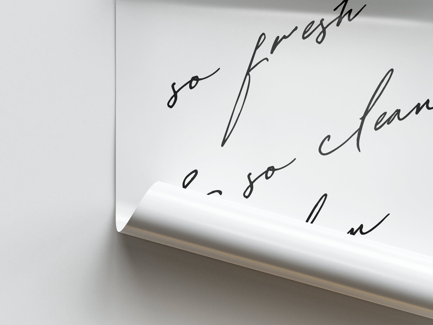 Fresh & Clean - Handwriting Poster: So Fresh And So Clean Clean Print, Unique Home Decor,  Cool Laundry room Print, Bathroom Quote Poster