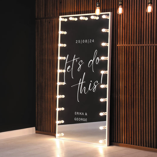 Let's Do This - Wedding Sticker: Vinyl Decal for DIY Wedding Sign, Personalised Wedding Mirror, Custom Sticker For Wedding Party Decor