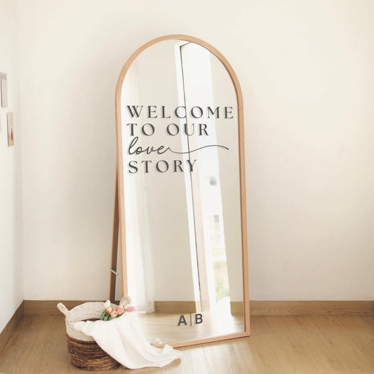 Our Love Story - Wedding Sticker: Vinyl Decal for DIY Wedding Sign, Personalised Wedding Mirror, Custom Sticker For Wedding Party Decor