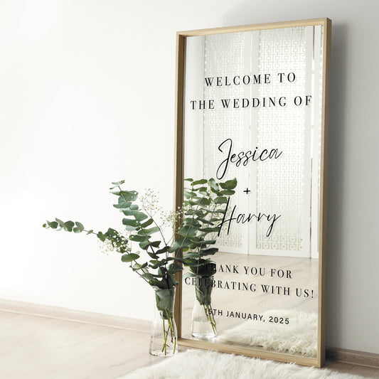 Celebrate With Us - Wedding Sticker: Vinyl Decal for DIY Wedding Sign, Personalised Wedding Mirror, Custom Sticker For Wedding Party Decor