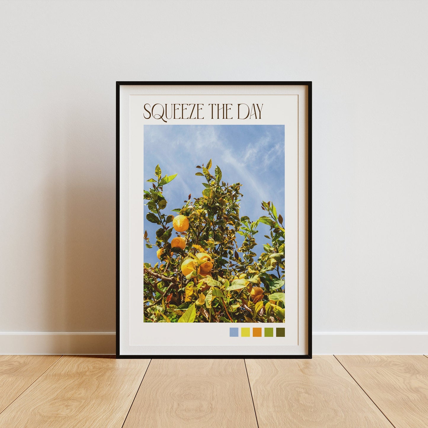 Squeeze The Day Picture Design Poster, Home Decor, Positivity Poster, Wall Art, Poster For Home, Summer Vibes, Fun Poster