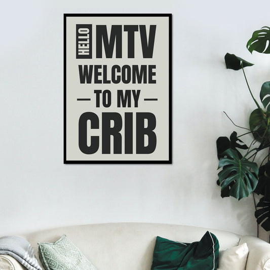 MTV Cribs - Bold Block Print: Pop Culture Wall Art, Posters For Home, Home Decor, Fun Nostalgia Print, For Entryway, Urban Vibes, 90s Vibes