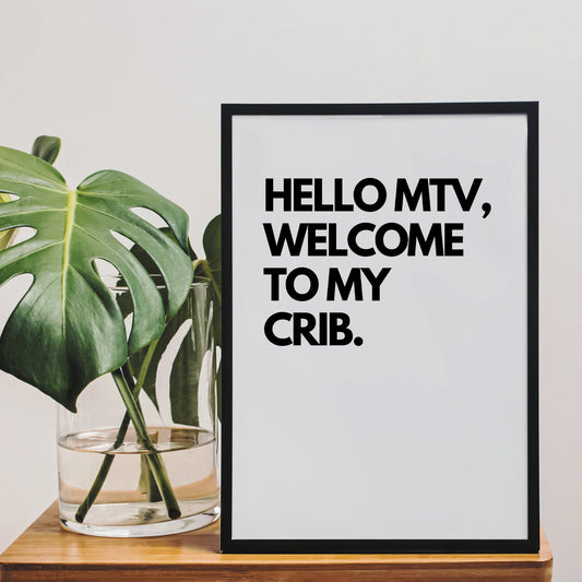 MTV Cribs - Classic Print: Pop Culture Wall Art, Posters For Home, Home Decor, Fun Nostalgia Print, For Entryway, Urban Vibes, 90s Vibes