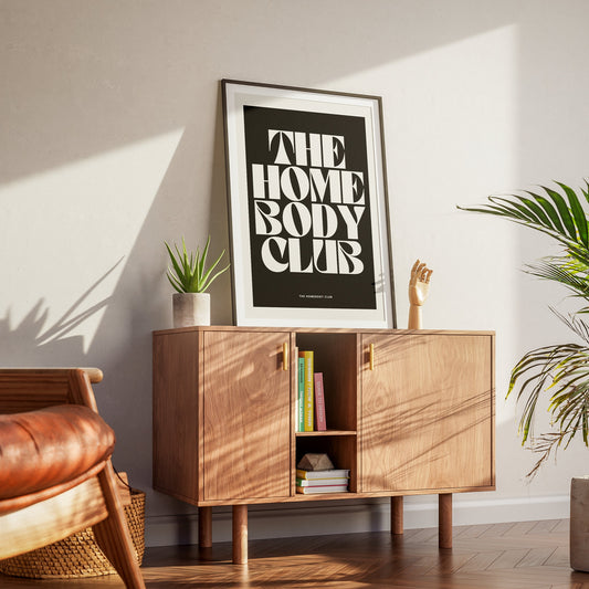 The Homebody Club Bold Print, Trendy Wall Art, Retro Print, Bedroom Wall Art, Living Room Poster, Aesthetic Home Decor, Typography Print