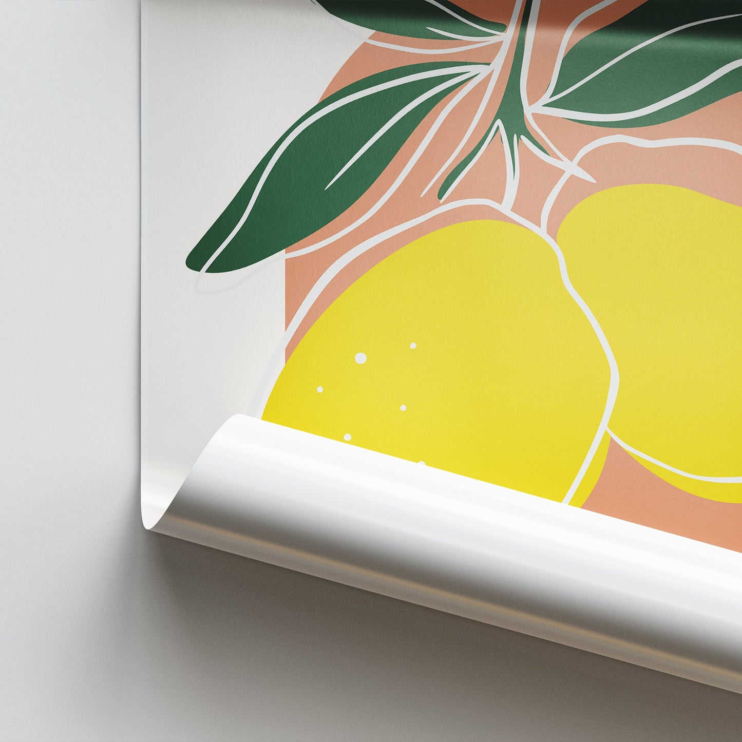 Capri - Amalfi Italy Print: Modern Italian Location Poster, Amalfi Coast Aesthetic, Home Decor, Lemon Illustration, Mediterranean, Travel