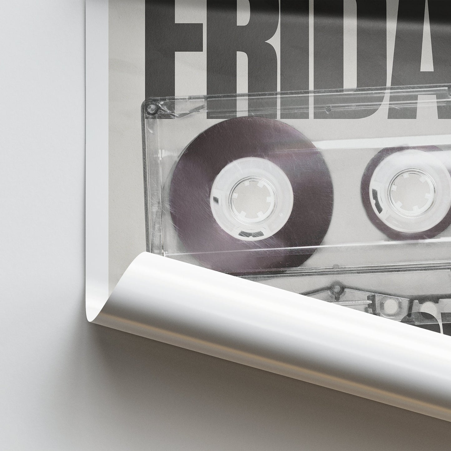 Friday I'm In Love - Cassette Print: The Cure Lyric Poster, Song-Inspired Wall Art, Iconic Music, Alternative Home Decor Gift, Retro Print