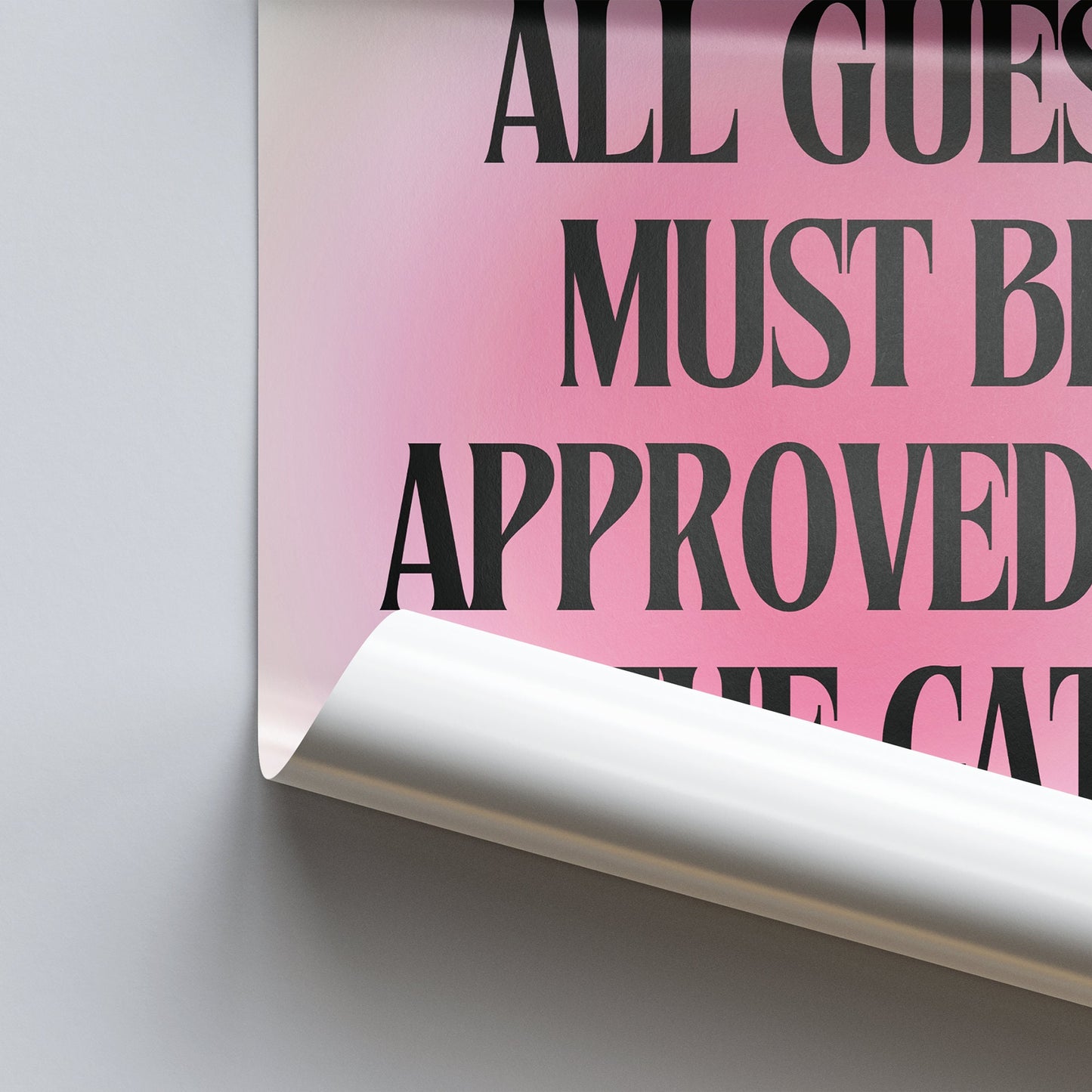 Must Be Approved By The Cat Radiant Design, Home Decor, Cat Lover Poster, Gift For Cat Lover, Cat Runs The House Poster, Quirky Cat Poster