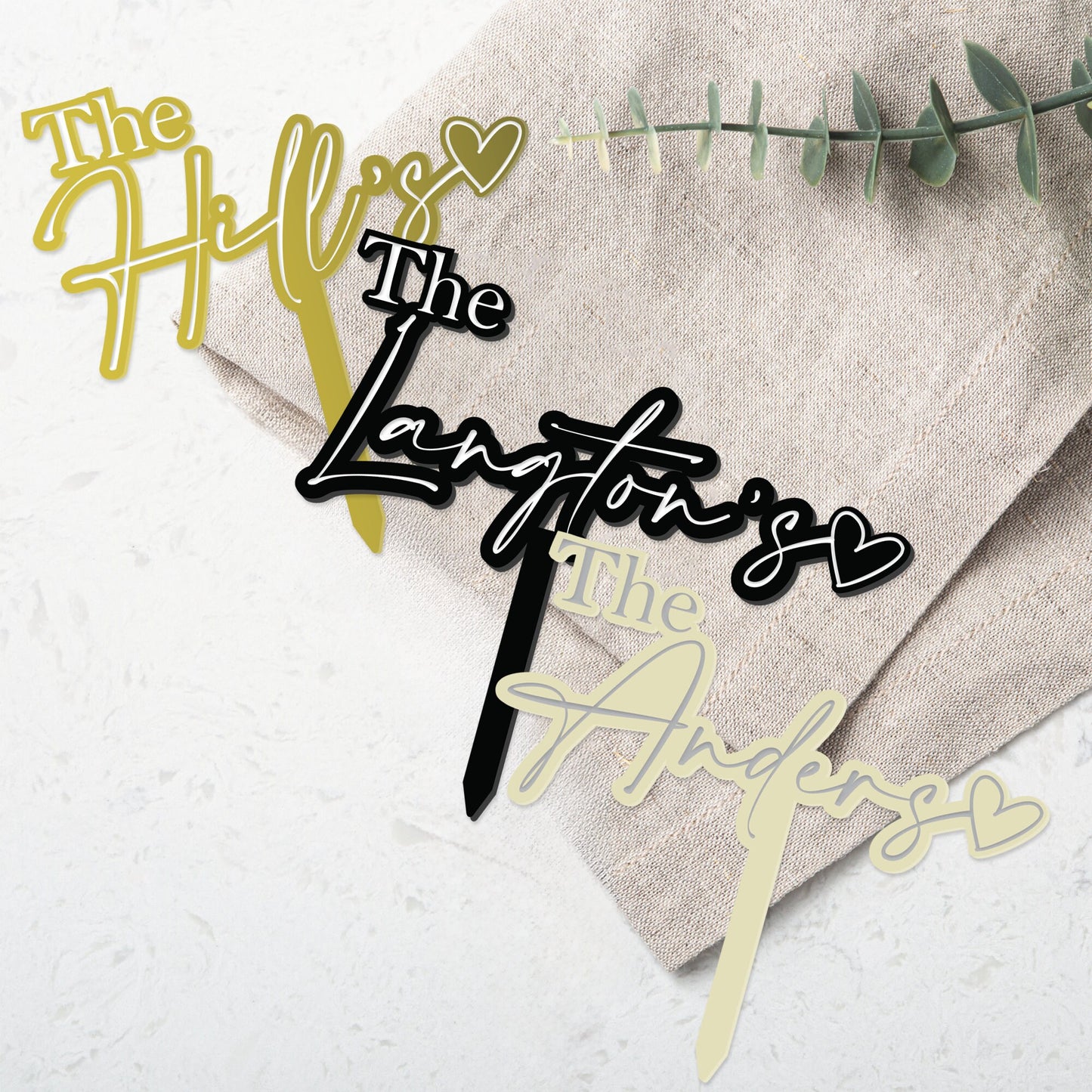 Personalised Wedding Cake Cake Topper, Surname Wedding Topper, Wedding Decor, Acrylic Wedding Accessories, Surname Cake Topper