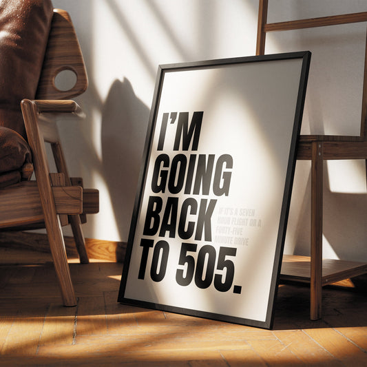 Back To 505 - Block Poster: Arctic Monkeys Song-Inspired Gloss Print, Quote Poster, Home Decor, Iconic Lyric Print, Music Lover