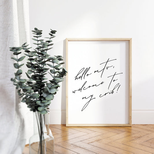 MTV Cribs - Script Print: Pop Culture Wall Art, Posters For Home, Home Decor, Fun Nostalgia Print,  Entryway, Urban Vibes, 90s Vibes
