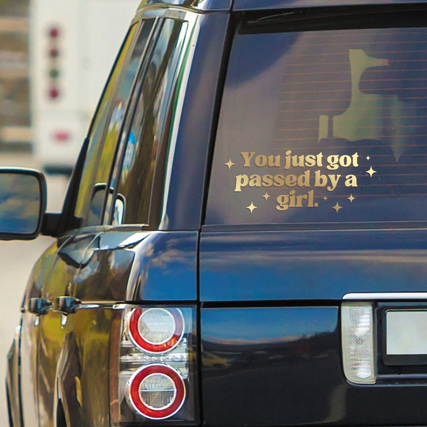 Passed By A Girl - Stars: Girly Car Sticker, Cute Car Accessory,  Funny Overtake Bumper Vinyl Decal, Window Sticker, Quote Sticker For Her