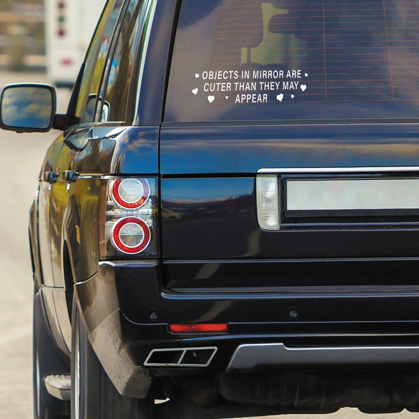 Objects In Mirror - Hearts: Girly Car Sticker, Cute Car Accessory,  Funny Bumper Vinyl Decal, Window Sticker, Quote Sticker For Her