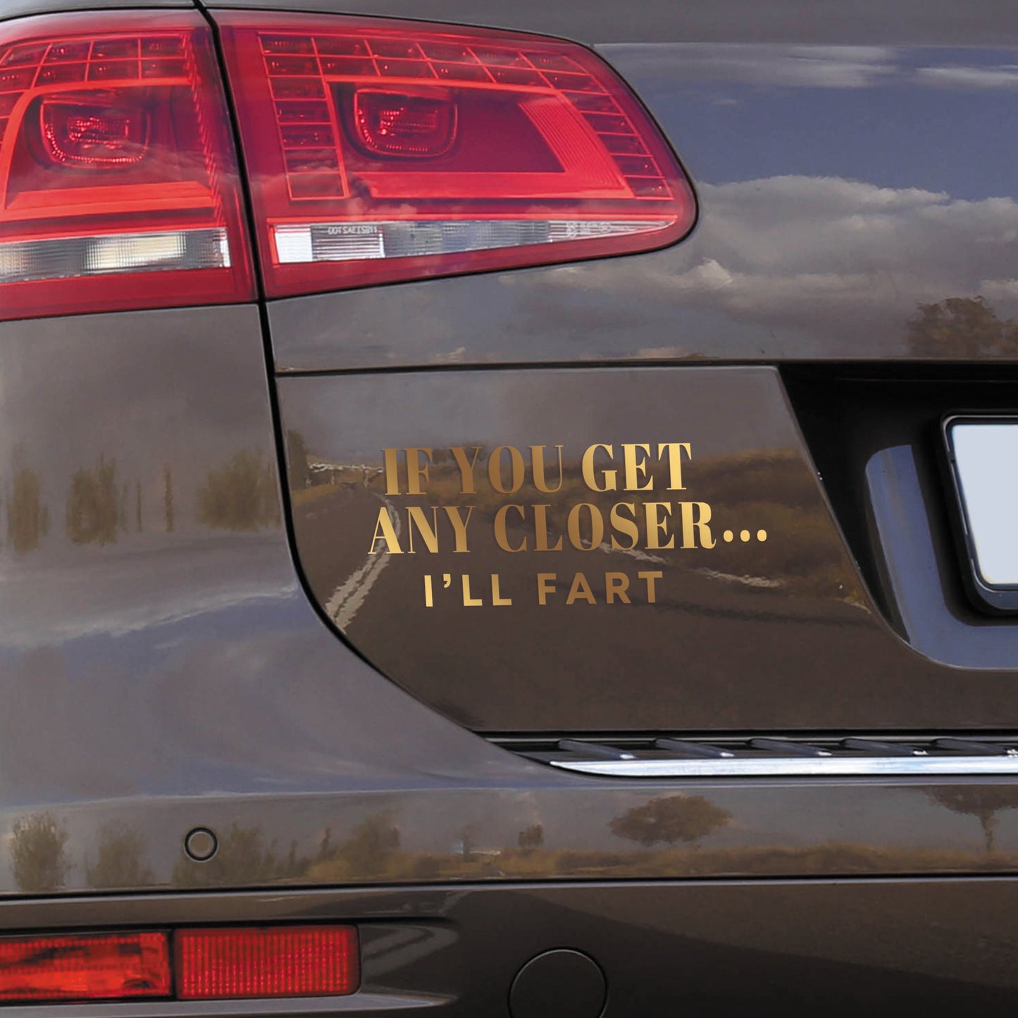 Get Any Closer - Classic: Funny Car Sticker, Keep Your Distance Quote Car Accessory, Funny Overtake Bumper Vinyl Decal, Window Sticker