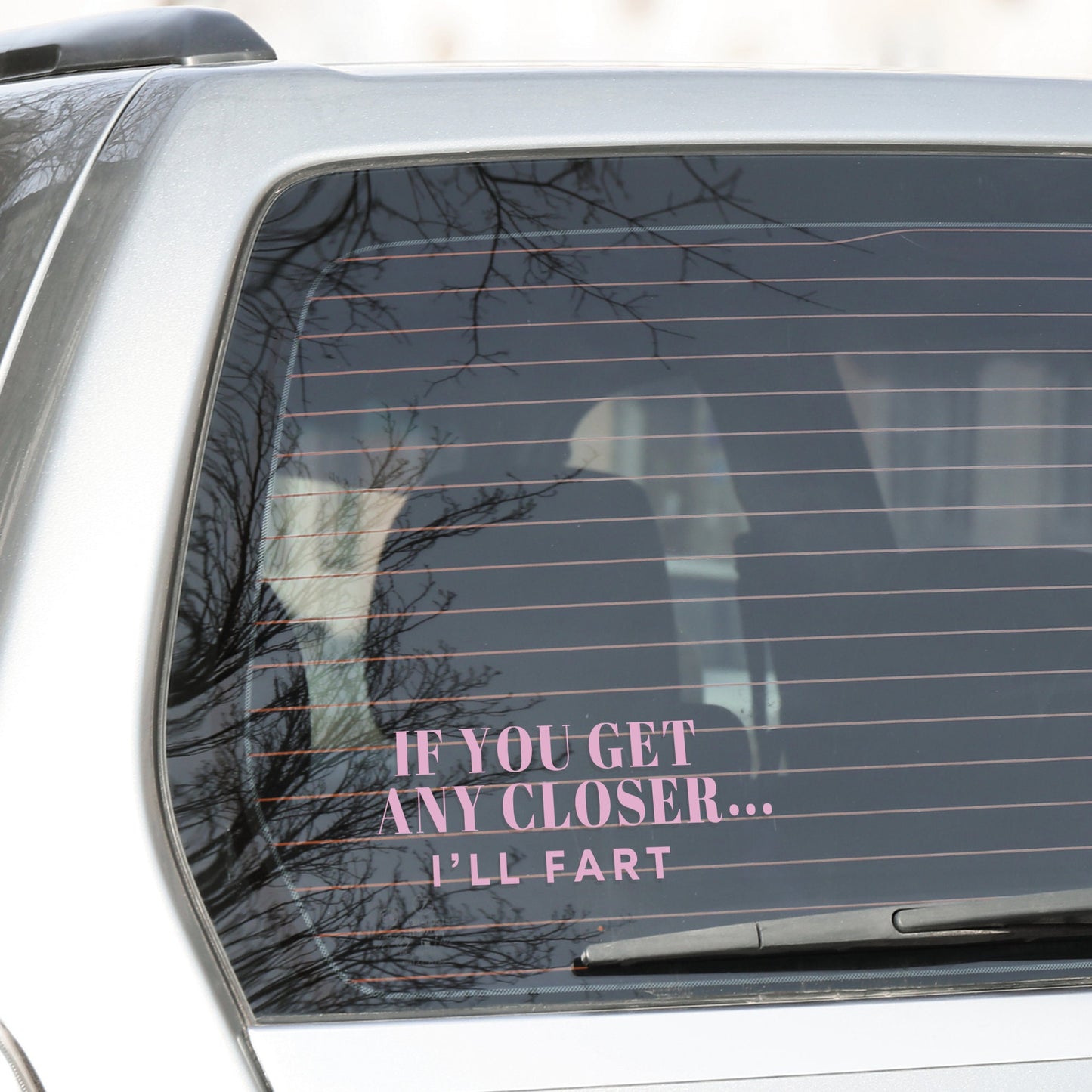 Get Any Closer - Classic: Funny Car Sticker, Keep Your Distance Quote Car Accessory, Funny Overtake Bumper Vinyl Decal, Window Sticker