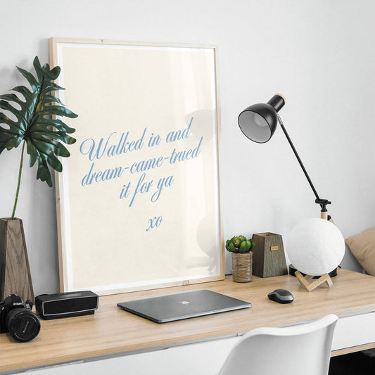 Espresso - Dream Came Trued Poster: Sabrina Carpenter Song-Inspired Print, Wall Art, Pop Culture, Home Decor, Unique Gift For Music Lover