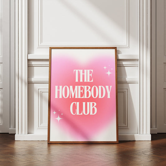 The Homebody Club Stars Print, Trendy Wall Art, Retro Print, Bedroom Wall Art, Living Room Poster, Aesthetic Home Decor, Typography Print
