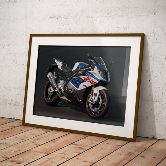 BMW S1000RR Motorcycle Poster: Motorbike Print, Racing Motorcycle, Home Decor, Motorcycle Gift Idea, Racing Wall Art, Sports Memorabilia
